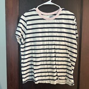 Old Navy Pink and Black Short Sleeve Tee